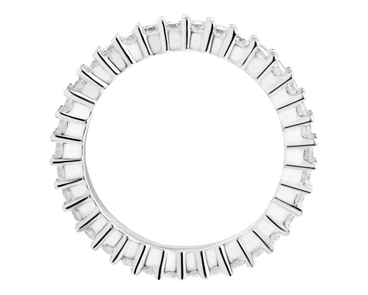 Pierścionek srebrny z cyrkoniami - Eternity