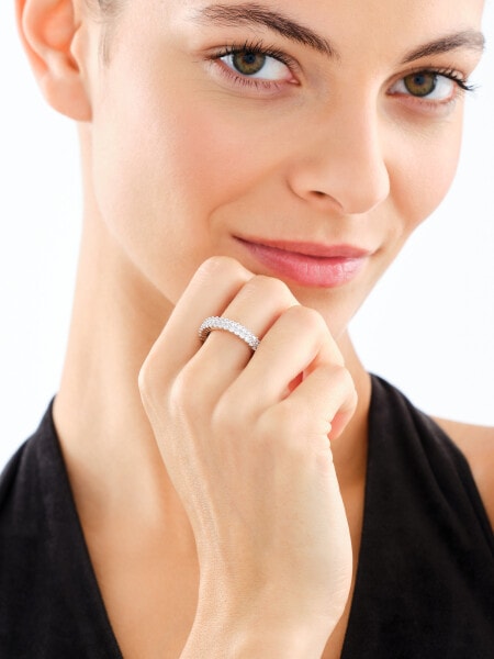 Pierścionek srebrny z cyrkoniami - Eternity