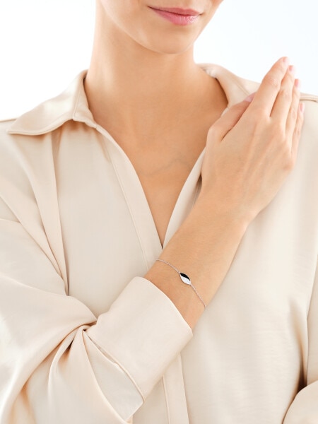 Bransoletka srebrna z cyrkoniami i emalią