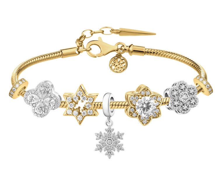 Bransoletka beads - zestaw - kwiat, gwiazda, śnieżynka