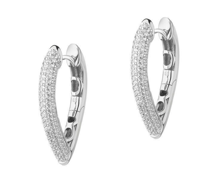 Kolczyki srebrne z cyrkoniami