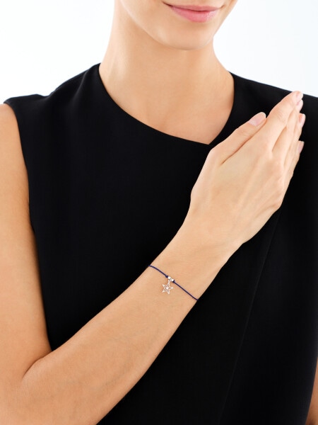 Bransoletka z elementami srebra - gwiazda