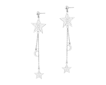 Stříbrné náušnice - hvězdy, Půlměsíce