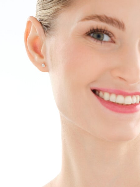 Zawieszka i kolczyki z  żółtego złota z diamentami - komplet - 0,006 ct - próba 375