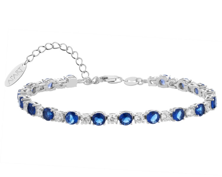 Bransoletka srebrna z cyrkoniami