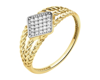 Zlatý prsten se zirkony