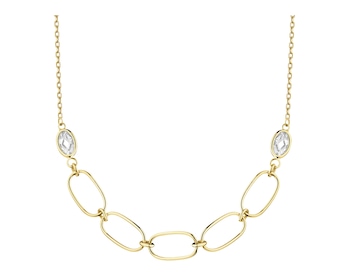 Zlatý náhrdelník se zirkony