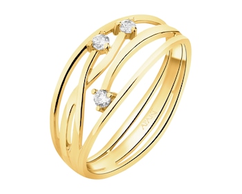 Zlatý prsten se zirkony
