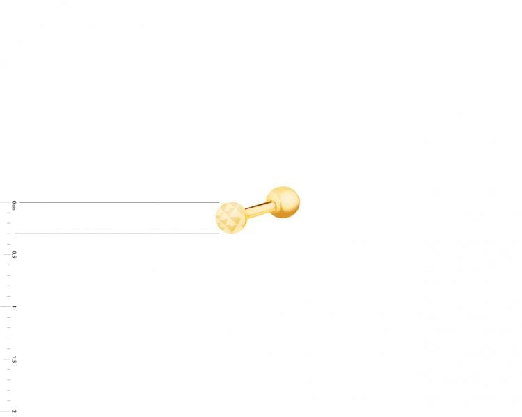 Pojedynczy złoty kolczyk do piercingu