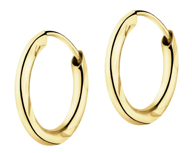 Złote kolczyki - koła