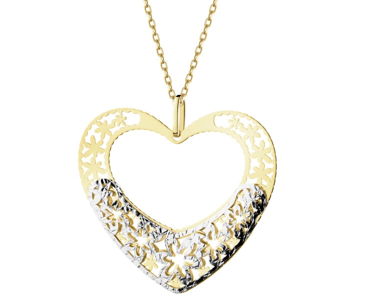 Złota zawieszka - serce