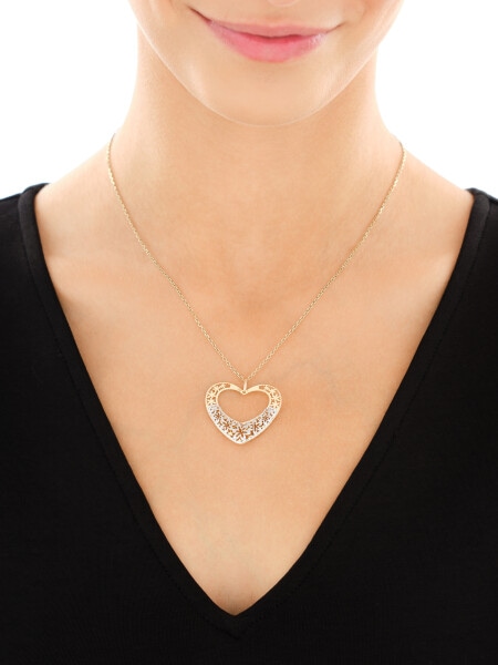 Złota zawieszka - serce