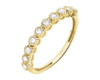 Zlatý prsten se zirkony