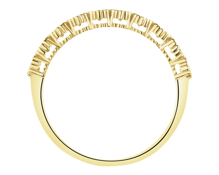 Złoty pierścionek z cyrkoniami