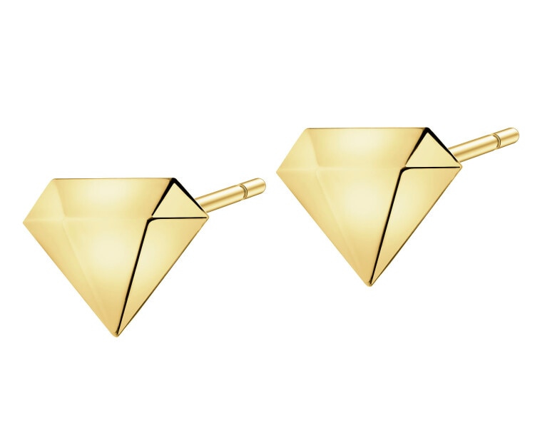 Złote kolczyki - diamenty