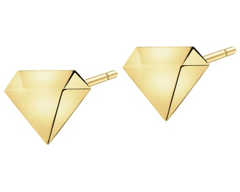 Zlaté náušnice - diamanty