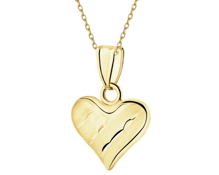 Złota zawieszka - serce