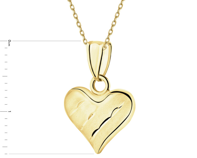 Złota zawieszka - serce