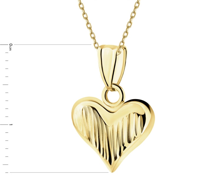 Złota zawieszka - serce