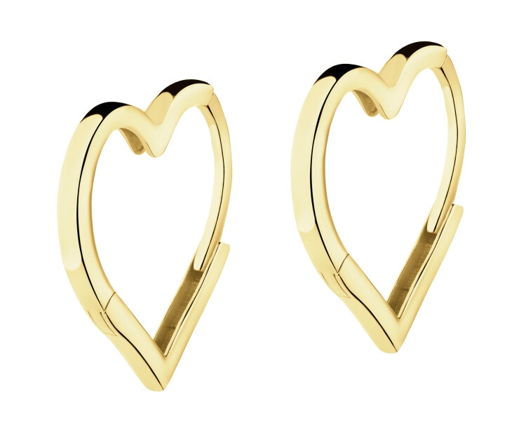Złote kolczyki - serca