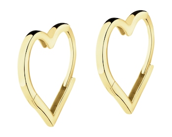 Złote kolczyki - serca