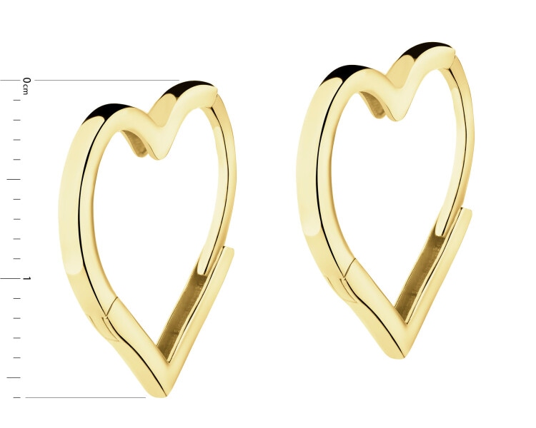 Złote kolczyki - serca