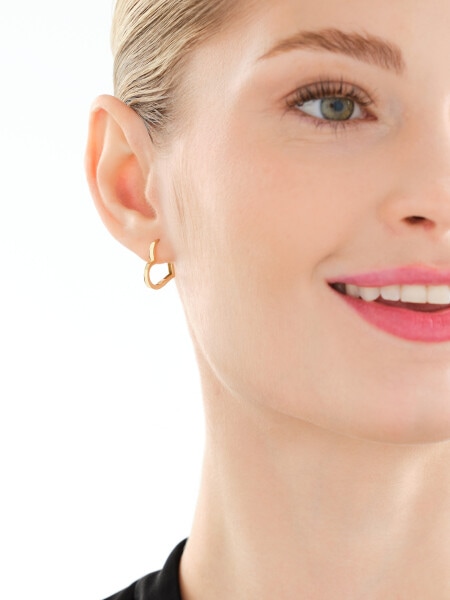 Złote kolczyki - serca