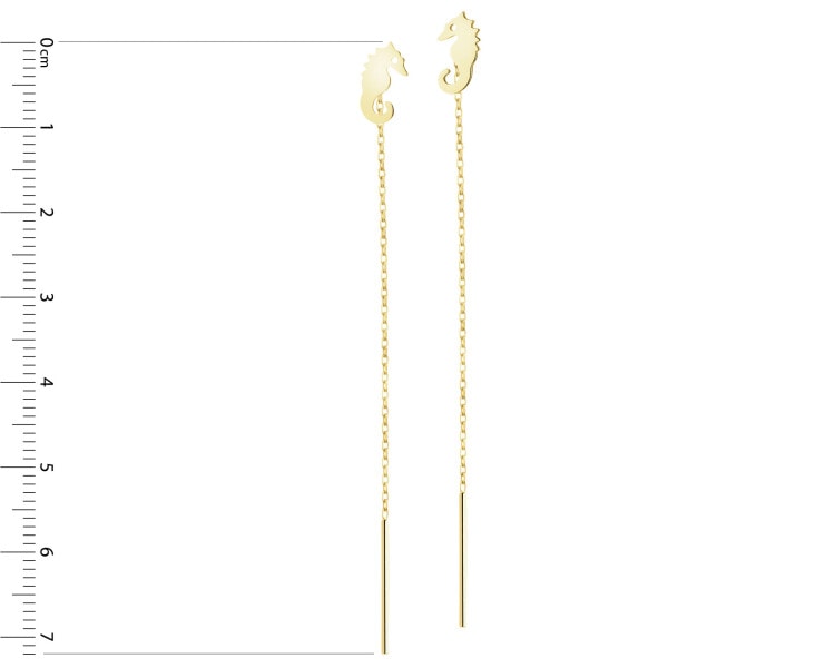 Zlaté náušnice - mořské koníky