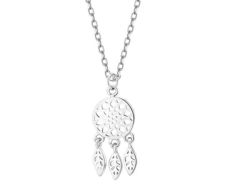 Naszyjnik srebrny - łapacz snów