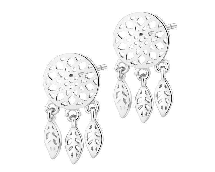 Kolczyki srebrne - łapacze snów