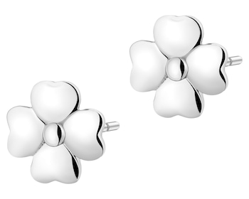 Stříbrné náušnice - čtyřlístky