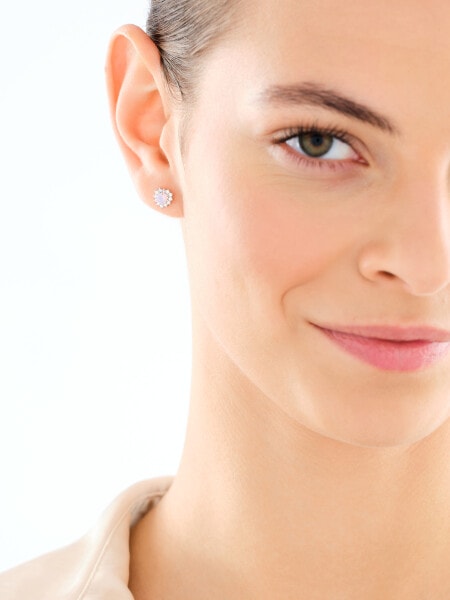 Kolczyki srebrne z cyrkoniami - serca