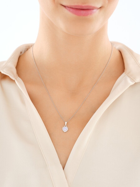 Zawieszka srebrna z cyrkoniami - serce