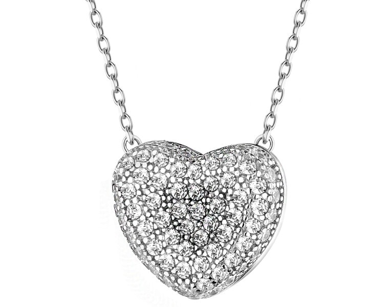 Naszyjnik srebrny - serce