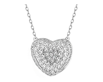 Stříbrný náhrdelník - srdce