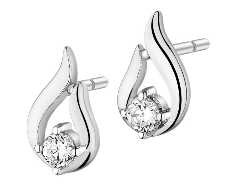 Kolczyki srebrne z cyrkoniami