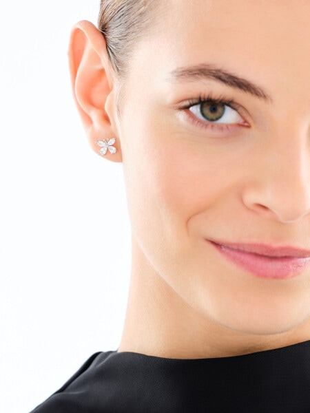 Kolczyki srebrne z cyrkoniami - motyle