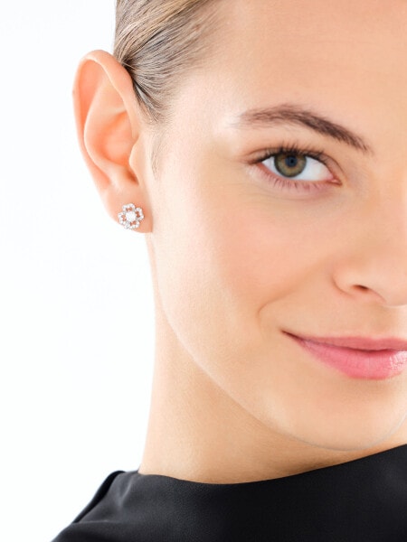 Kolczyki srebrne z cyrkoniami - koniczyny