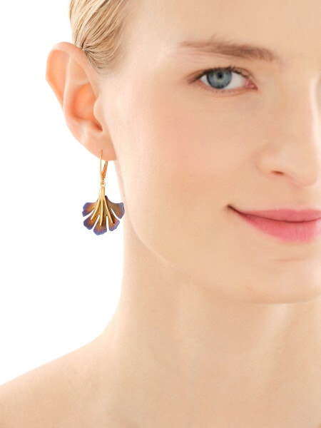 Kolczyki ze srebra i tytanu - liście