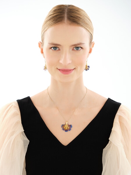 Kolczyki ze srebra i tytanu - liście