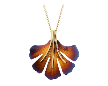 Pozlacený náhrdelník ze stříbra a titanu