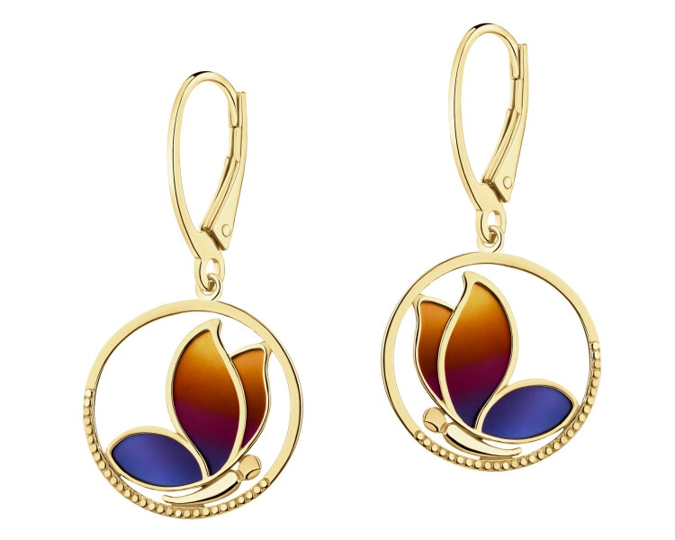 Kolczyki ze srebra i tytanu - motyle