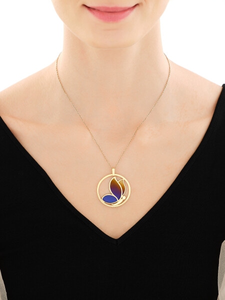 Zawieszka ze srebra i tytanu - motyl