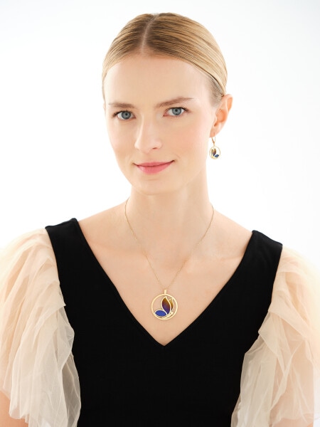 Zawieszka ze srebra i tytanu - motyl