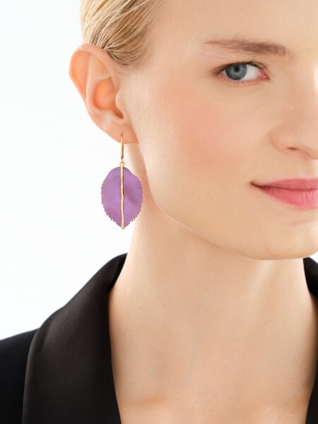 Kolczyki ze srebra i tytanu - liście