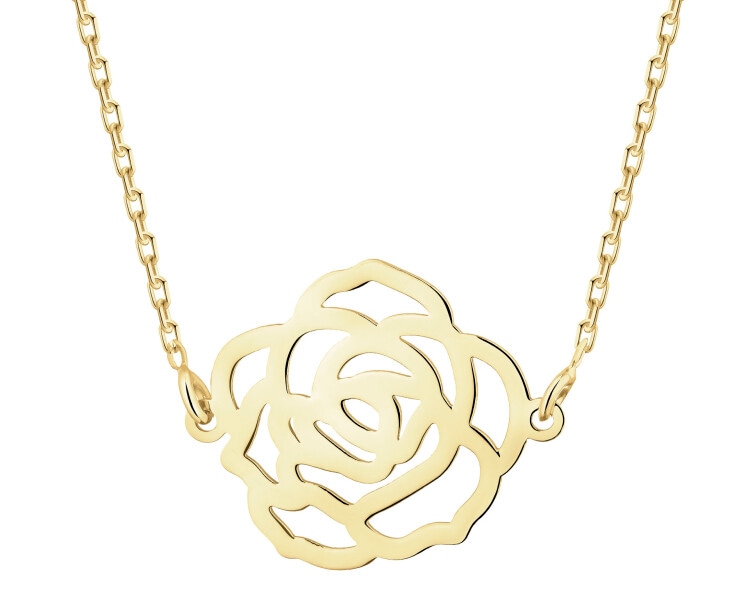 Naszyjnik srebrny - kwiat