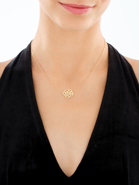 Naszyjnik srebrny - kwiat