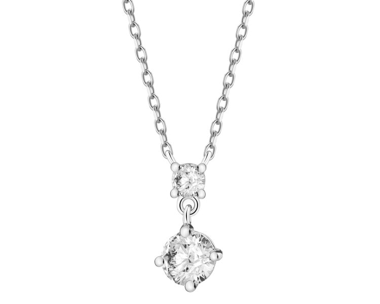 Naszyjnik srebrny z cyrkoniami