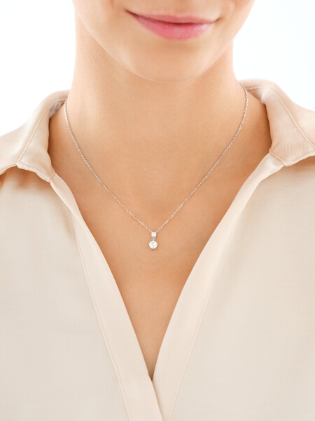 Naszyjnik srebrny z cyrkoniami