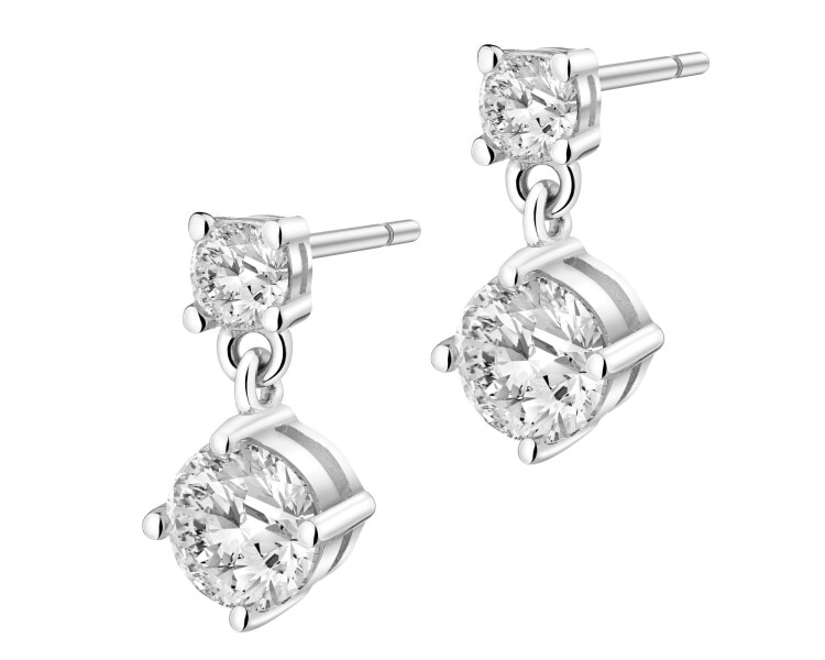 Kolczyki srebrne z cyrkoniami